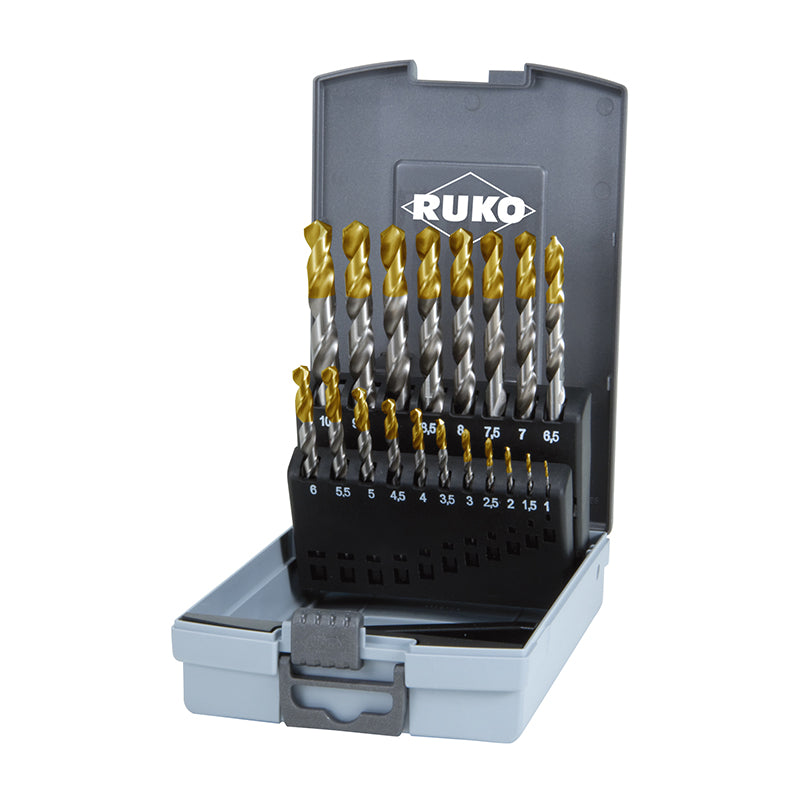 RUKO Twist Drill HSS TIN Set Parweld