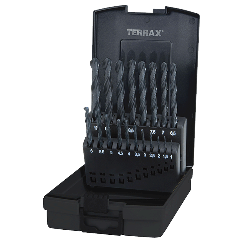 TERRAX Twist Drill Black Set