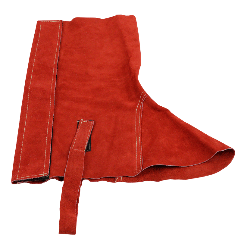 P3740 - Red Leather Spats - Back View