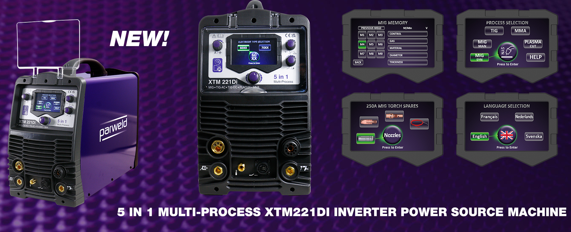 XTM 221 Digital Inverter (Multi-Process 5-in-1 Machine)