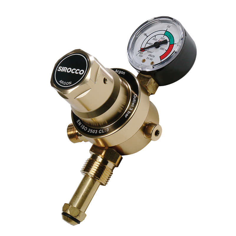 Sirocco Argon Preset Single Gauge Gas Regulator