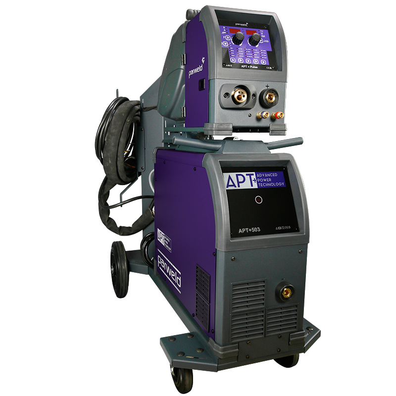 Advanced Power Technology + 503S Pulse MIG Welding Power Source Machine on Trolley