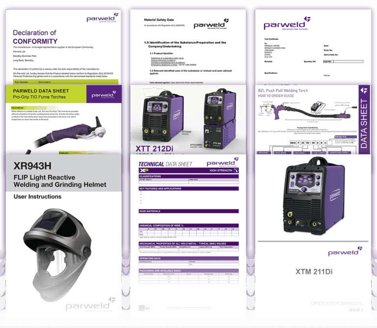 New Documents Library Portal | parweld.info | Parweld